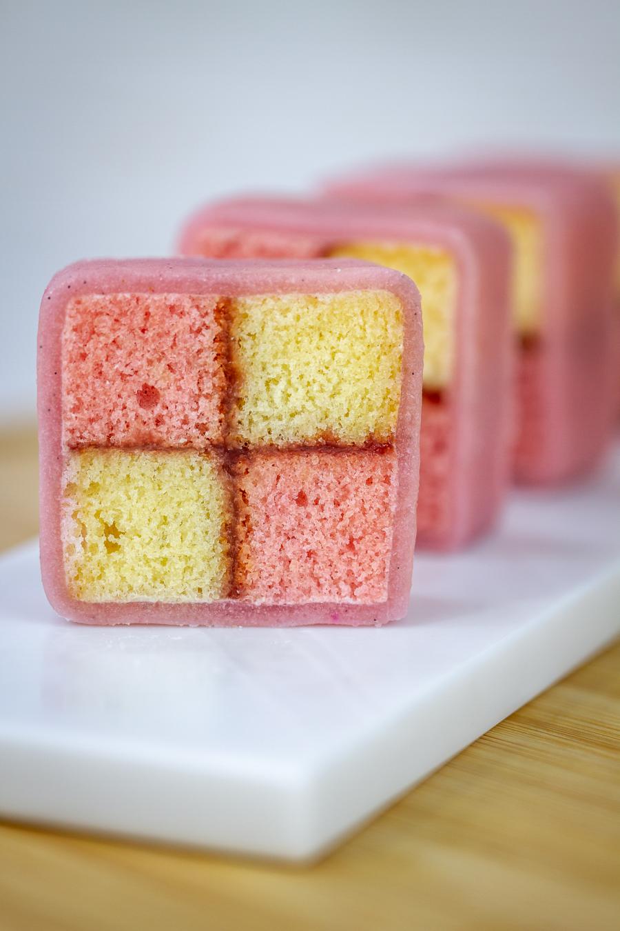 Strawberry & Vanilla Battenberg