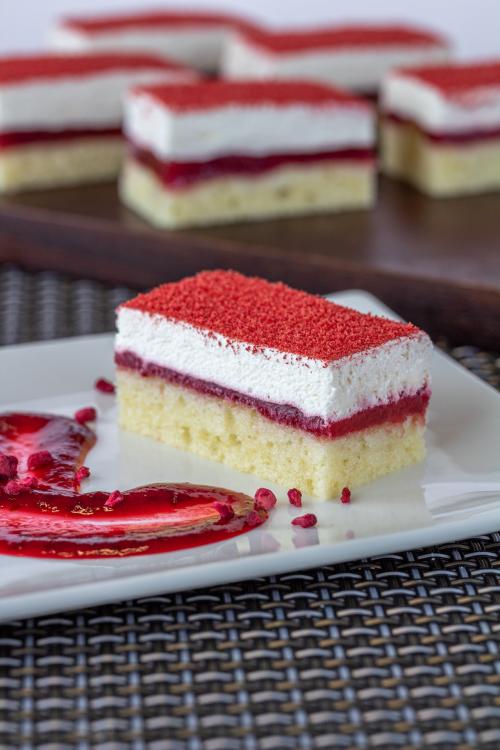 Raspberry Cream Slice